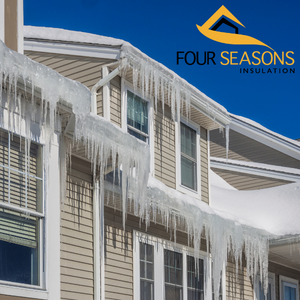 house with ice dams needing attic insulation in toronto